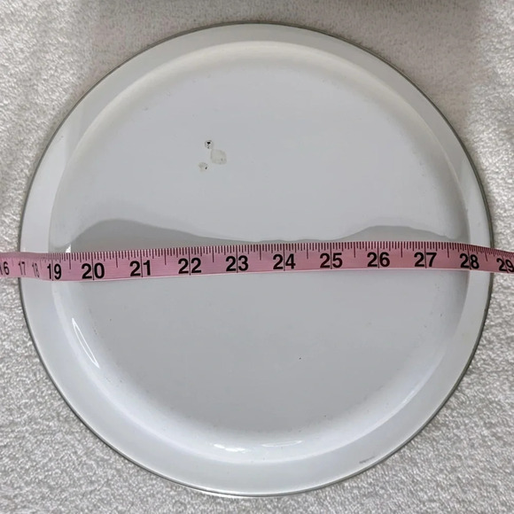 Vintage Enamelware White  Round Roaster Pot With Lid - Picture 16 of 16